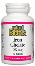 Natural Factors Iron Chelate 25mg Tablets - 90 Tablets - YesWellness.com