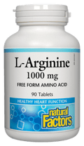 Expires June 2024 Clearance Natural Factors L-Arginine 1000mg 90 Tablets - YesWellness.com
