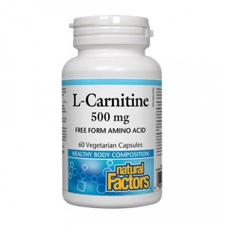 Natural Factors L-Carnitine 500mg Vegetarian Capsules - 60 capsules - YesWellness.com