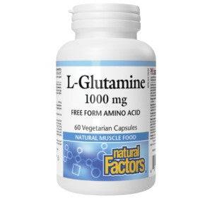 Natural Factors L-Glutamine 1000mg 60 Vegetarian Capsules - YesWellness.com