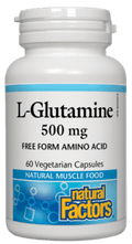 Natural Factors L-Glutamine 500mg Vegetarian Capsules - 60 Veg Capsules - YesWellness.com