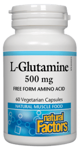 Natural Factors L-Glutamine 500mg Vegetarian Capsules - 60 Veg Capsules - YesWellness.com