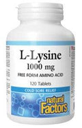 Natural Factors L-Lysine 1000mg - YesWellness.com