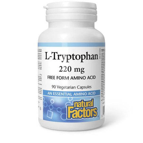 Natural Factors L-Tryptophan 220 mg 90 Vegetarian Capsules - YesWellness.com