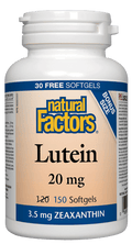 Natural Factors Lutein 20mg Softgels - YesWellness.com