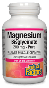 Natural Factors Magnesium Bisglycinate Pure 200mg Vegetarian Capsules - YesWellness.com