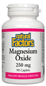 Natural Factors Magnesium Oxide 250mg cplts - 90 caplets - YesWellness.com