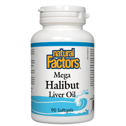 Natural Factors Mega Halibut Liver Oil Softgels - YesWellness.com