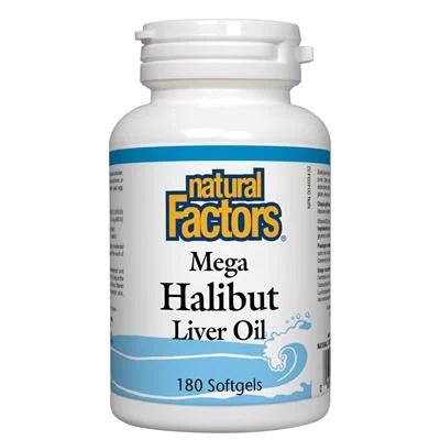 Natural Factors Mega Halibut Liver Oil Softgels - YesWellness.com