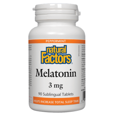 Natural Factors Melatonin 3mg Peppermint - YesWellness.com