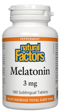 Natural Factors Melatonin 3mg Peppermint - YesWellness.com