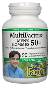 Natural Factors Men's 50+ MultiFactors Vegetarian Capsules - 90 Veg Capsules - YesWellness.com