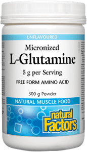 Natural Factors Micronized L-Glutamine 5g per Serving 300g - YesWellness.com