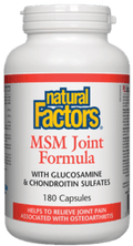 Natural Factors MSM Joint Formula 180 Capsules - YesWellness.com