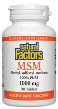 Natural Factors MSM Methyl-Sulfonyl-Methane 1000mg Capsules - YesWellness.com