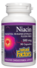Natural Factors Niacin Inositol Hexanicotinate 500mg - 90 Capsules - YesWellness.com