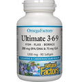 Natural Factors OmegaFactors Ultimate 3-6-9 200mg EPA/DHA & 75mg GLA 1200mg Softgels - YesWellness.com