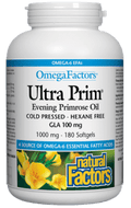Natural Factors OmegaFactors Ultra Prim Evening Primrose Oil 1000mg Softgels - YesWellness.com
