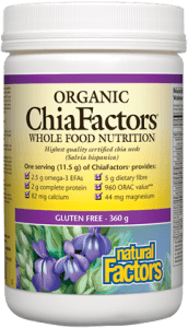 Natural Factors Organic ChiaFactors Whole Food Nutrition - 360 Grams - YesWellness.com
