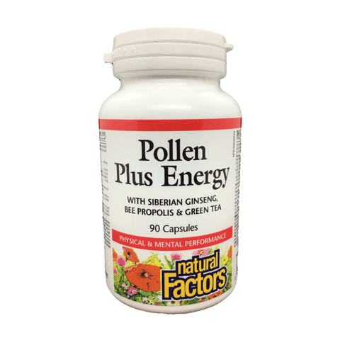 Natural Factors Pollen Plus Energy Capsules - 90 Capsules - YesWellness.com
