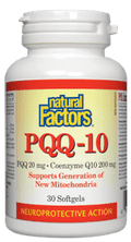 Natural Factors PQQ-10 PQQ 20mg Coenzyme Q10 200mg Softgels - YesWellness.com