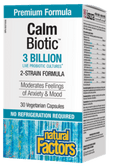 Natural Factors Premium Formula CalmBiotic 3 Billion Active Cells 30 Vegetarian Capsules - YesWellness.com