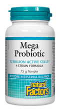 Natural Factors Premium Formula Mega Probiotic Powder 12 Billion Active Cells 75 Grams - YesWellness.com