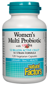 Natural Factors Premium Formula Women's Multi Probiotic with Cranberry Extract 12 Billion Live Probiotic Cultures Vegetable Capsules - YesWellness.com