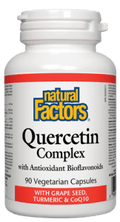 Natural Factors Quercetin Complex with Grape Seed, Turmeric and CoQ10 Vegetarian Capsules - 90 Capsules - YesWellness.com