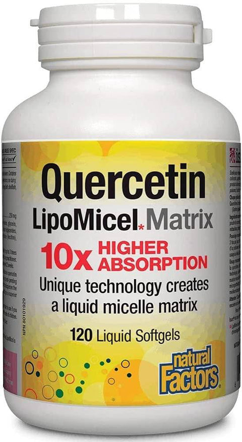 Natural Factors Quercetin LipoMicel Matrix 10x Higher Absorption - YesWellness.com