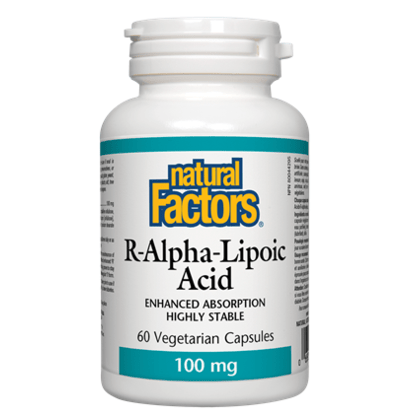 Natural Factors R-Alpha-Lipoic Acid 100mg 60 Vegetarian Capsules - YesWellness.com