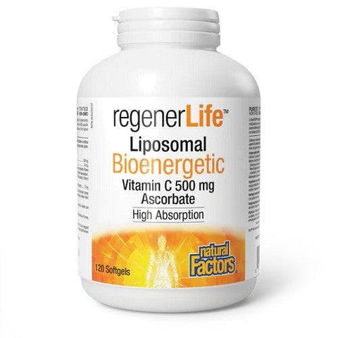 Natural Factors RegenerLife Liposomal Bioenergetic Vitamin C 120 Softgels - YesWellness.com