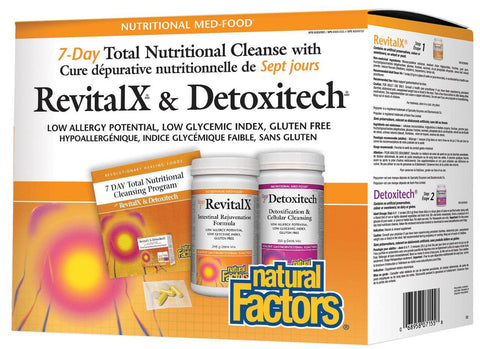 Natural Factors RevitalX and Detoxitech - Seven Day Total Nutritional Cleansing Program Kit - YesWellness.com