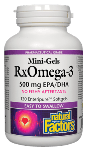 Natural Factors RxOmega-3 Mini-Gels 500mg Softgels - YesWellness.com
