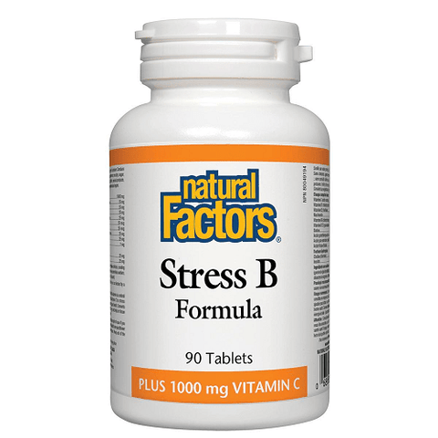 Natural Factors Stress B Formula Plus 1000mg Vitamin C Tablets | 90 Tablets - YesWellness.com
