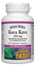 Natural Factors Stress-Relax Kava Kava 250mg 60 Vegetarian Capsules - YesWellness.com