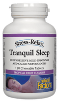 Natural Factors Stress-Relax Tranquil Sleep Tropical Fruit Flavour - YesWellness.com