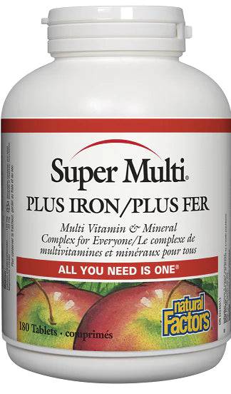 Natural Factors Super Multi Plus Iron - YesWellness.com
