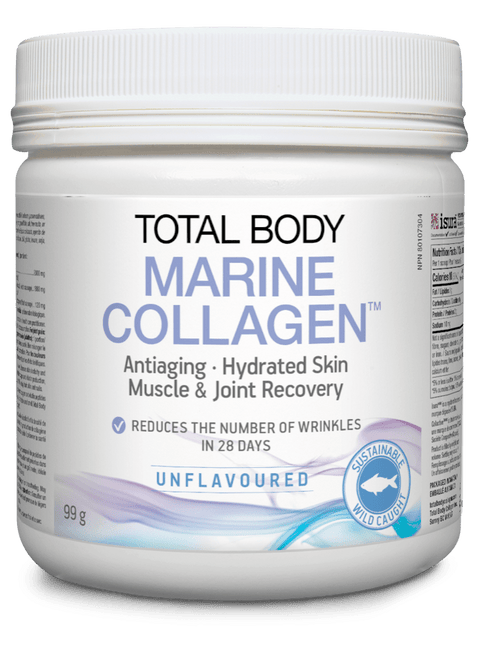 Natural Factors Total Body Marine Collagen Unflavoured 99g Powder - YesWellness.com