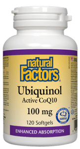 Natural Factors Ubiquinol Active CoQ10 100mg Softgels - YesWellness.com