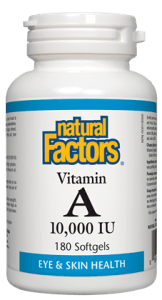 Natural Factors Vitamin A 10,000 IU Softgels - YesWellness.com