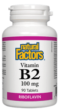 Natural Factors Vitamin B2 100mg Tablets - 90 Tablets - YesWellness.com