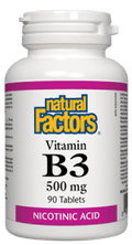 Natural Factors Vitamin B3 500mg Tablets - 90 Tablets - YesWellness.com