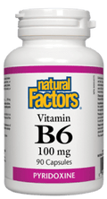 Natural Factors Vitamin B6 100mgCapsules - 90 Capsules - YesWellness.com