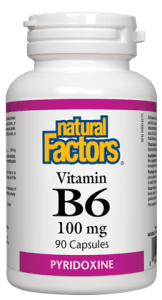 Natural Factors Vitamin B6 100mgCapsules - 90 Capsules - YesWellness.com