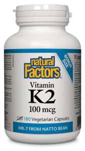 Natural Factors Vitamin K2 100mcg 180 Vegetarian Capsules - YesWellness.com
