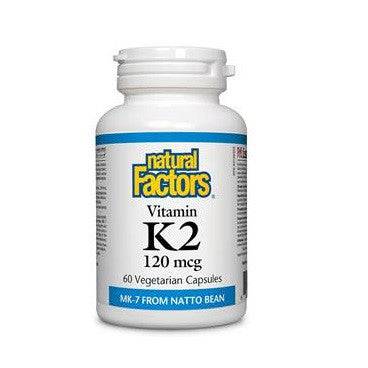 Natural Factors Vitamin K2 120 mcg - YesWellness.com