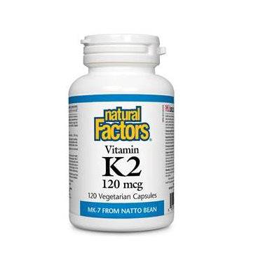 Natural Factors Vitamin K2 120 mcg - YesWellness.com