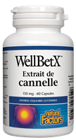 Natural Factors WellBetX Cinnamon Extract 150mg Capsules - 60 capsules - YesWellness.com