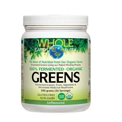 Natural Factors Whole Earth and Sea Fermented Organic Greens - YesWellness.com